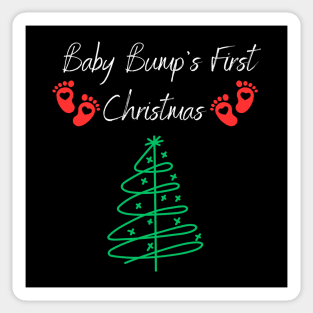 Baby Bumps First Christmas, Baby Announcement Design Sticker